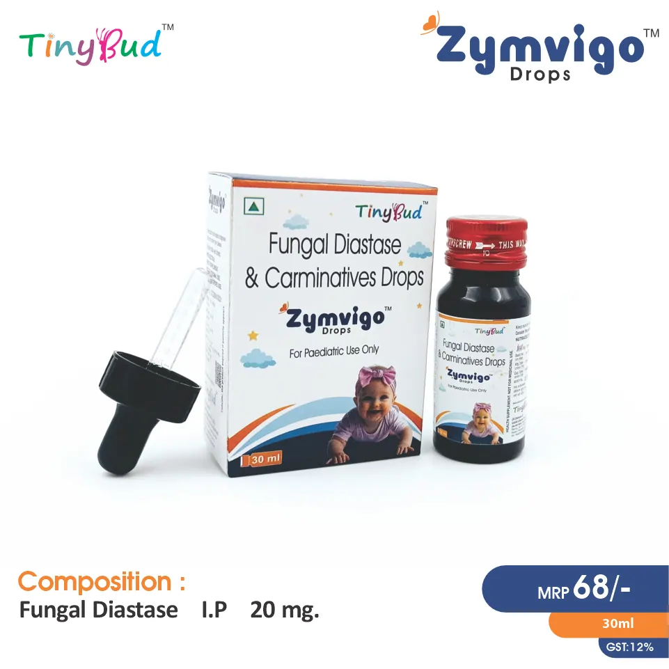 Fungal Diastase 20mg + Cinnamon Oil 200mcg + Caraway Oil 400mcg + Cardamom Oil 400mcg Drop PCD Pharma Franchise